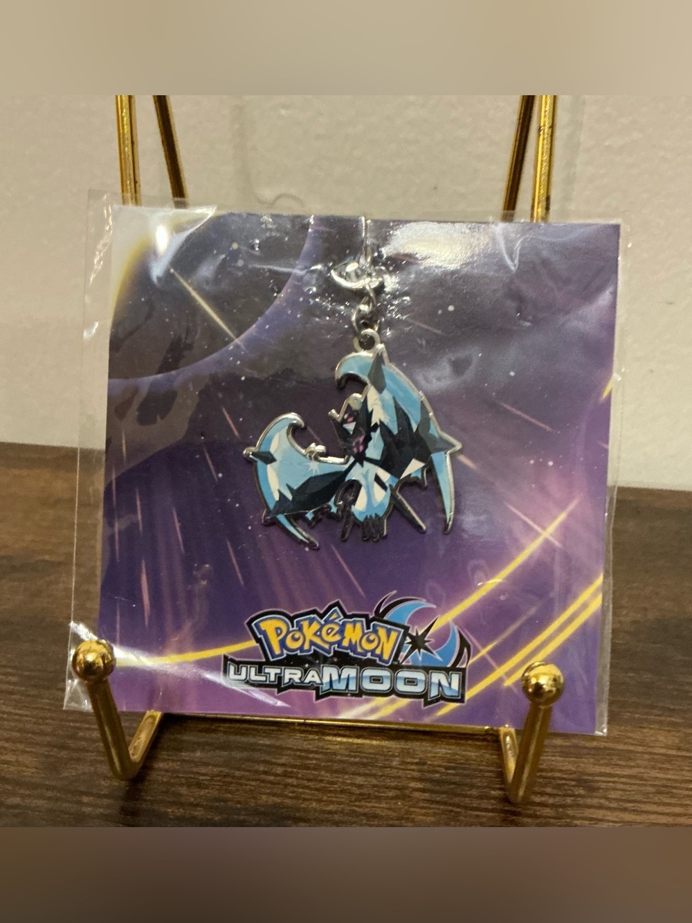 A Vintage New Official Pokemon Ultra Moon Dawn Wings Necrozma Keychain